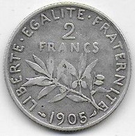 2 Francs Semeuse  1905 - I. 2 Francs