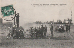 *** MILITARIA ***  Batterie En Position Grandes Manoeuvres D'Automne Régiment D'artillerie TTB - Manoeuvres