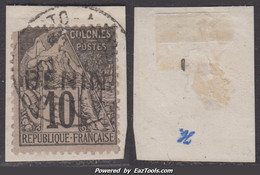 Bénin: 10c Sur Fragment (Dallay N° 2,  Cote 100€ ) - Oblitérés