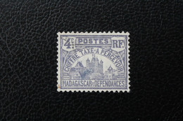 1908,MADAGASCAR   TIMBRE-TAXE Y&T NO TA09  4C VIOLET PALAIS ROYAL DE TANANARIVE OBLITERE TB.. - Segnatasse