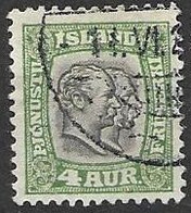1907 Iceland Officials Stamp VFU 7,5 Euros - Servizio