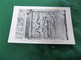 VINTAGE UK SUSSEX: CHICHESTER Cathedral Saxon Sculpture B&w Tuck - Chichester