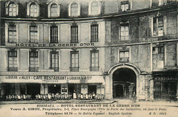 Bordeaux * Hôtel Restaurant De La Gerbe D'Or Veuve A. GIROU Propriétaire 2/3 Place Bourgogne * Commerce - Bordeaux