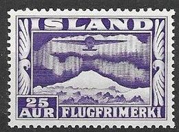 1934 Iceland Airmail Mnh ** 75 Euros Good Perf 12,5-14 - Airmail