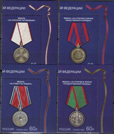 Russia, 2021, Mi. 2949-52, The State Awards Of The Russian Federation, Medals, MNH - Ongebruikt
