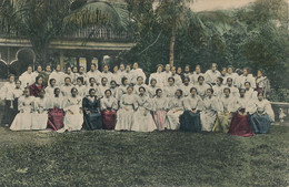 Normal School  Students Manila  Edit Lambert  Girls In Native Costume . Hand Colored . Ecole Normale - Philippines