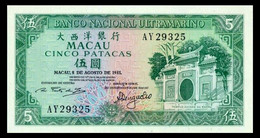 # # # Banknote Aus Macau 5 Patacas 1981 UNC # # # - Macao