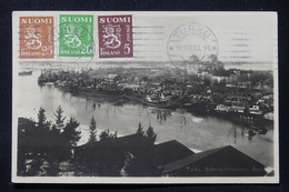 FINLANDE - Affranchissement Tricolore De Turku Sur Carte Postale En 1933 Pour La France - L 87617 - Briefe U. Dokumente