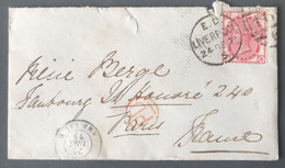 Grande-Bretagne N°51 Sur Enveloppe De Liverpool Pour Paris 1875 - (B733) - Brieven En Documenten