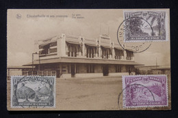CONGO BELGE - Affranchissement De Elisabethville Sur Carte Postale ( La Gare ) Pour La France - L 87651 - Storia Postale