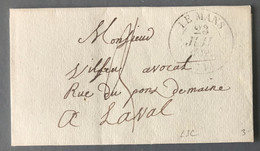 France, Lettre (LSC) LE MANS 23.7.1833 Pour Laval - (B769) - 1801-1848: Precursors XIX