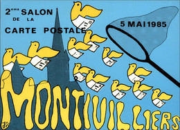 SALONS DE COLLECTIONS - Salon De Cartes Postales -  MONTIVILLIERS - Dessin De Alinand - 1985 - Bourses & Salons De Collections