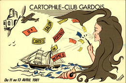 SALONS DE COLLECTIONS - Salon De Cartes Postales -  NIMES - Club Cartophile Gardois - Dessin De Dupuis - Bourses & Salons De Collections