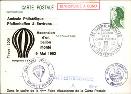 SALONS DE COLLECTIONS - Salon De Cartes Postales -  PFAFFENHOFFEN - Ballon Monté - Montgolfière - 1982 - Alsace - Bourses & Salons De Collections