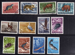 TRIESTE B 1954 FAUNA ANIMALS ANIMALI ANIMAUX SERIE COMPLETA COMPLETE SET USATA USED OBLITERE' - Gebraucht