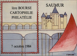 SALONS DE COLLECTIONS - Salon De Cartes Postales -  SAUMUR - 1984 - Dessin De Granger - Bourses & Salons De Collections