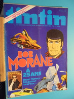Tintin 25 De 1980 Couverture Bob Morane Rencontre Avec Henri Vernes TBE - Bob Morane