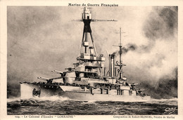 Thème Bateau * Navire De Guerre LORRAINE * Cuirassé D'escadre * Marine Française - Guerra