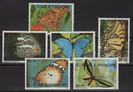 Sao Tome Et Principe - N°980 à 985 - Faune - Papillons - Cote 14€ - * Neuf Avec Trace De Charniere - Sao Tomé Y Príncipe