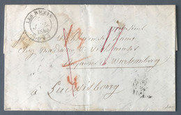 France Lettre LES RICEYS 5.7.1849 Pour Le WURTEMBERG - (B794) - 1801-1848: Precursors XIX