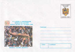 Romania  - Postal Stationery Cover Unused  1999 -   The 7th Edition Of The Seville World Athletics Championships - Springreiten