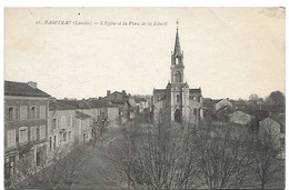 L100H649 - Hagetmau - 28 L'Eglise Et La Place De La Liberté - Hagetmau