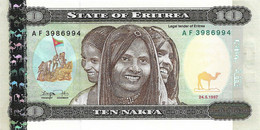 ERYTHREE 1997 10 Nakfa - P.03a  Neuf UNC - Eritrea