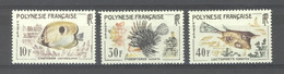 Polynésie  -  1962  :  Yv  19-21  **   Poisson - Fish - Nuevos