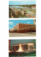 3 Different MINNEAPOLIS, Minnesota, USA, Dam & Locks, Convention Hall, Northwestern National Life, 1970 Chrome  Postcard - Minneapolis