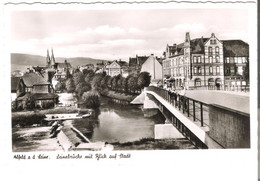 Alfeld A.d. Leine - Leinebrücke Mit Blick Auf Stadt  V. 1938 (53425) - Alfeld