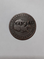 RARE.10 CENTIMES 1854 A "MARCEAU" - Varianten En Curiosa