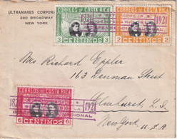 COSTA RICA 1921 LETTRE POUR NEW YORK - Costa Rica