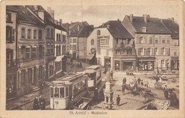 Delcampe - 21-3016 : SAINT-AVOLD. MARKTPLATZ. TRAMWAY ELECTRIQUE - Saint-Avold