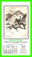 CALENDRIER - THE TRAVELERS - JUNE 1996 &1966 & 1967 COMPLETE - ROLPH-CLARK STONE LTD - DIMENSION 8 X 15cm - - Petit Format : 1961-70