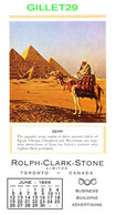 CALENDRIER - EGYPT - JUNE 1996 &1966 & 1967 COMPLETE - ROLPH-CLARK STONE LTD - DIMENSION 8 X 15cm - - Petit Format : 1961-70