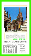 CALENDRIER - THAILAND - OCTOBER 1996 &1966 & 1967 COMPLETE - ROLPH-CLARK STONE LTD - DIMENSION 8 X 15cm - - Petit Format : 1961-70