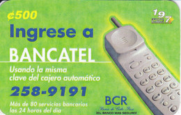 TARJETA DE COSTA RICA DEL BANCO DE COSTA RICA - BANCATEL BCR - Costa Rica