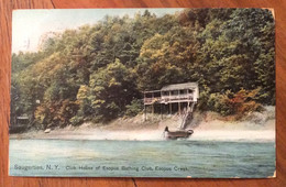 U.S.A. - SAUGERTIES,N.Y.  CLUB HOUSE OF ESOPUS BATHING CLUB ESOPUS CREEK  - VINTAGE POST CARD AUG 19 1909 - Cape Cod