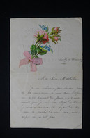 FRANCE - Chromos ( Fleurs ) Collé Sur Une Lettre De Neuilly En 1899 - L 87730 - Autres