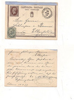 3935) INTERO POSTALE Cartolina Umberto 5c+5 1877 Palermo Germania - Ganzsachen