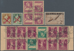 Schweiz: 1907-modern: Gemischter Posten Von Gestempelten Und Ungebrauchten Bzw. Postfrischen Marken - Collections