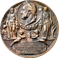 Medaillen Alle Welt: Frankreich, Bürgerkönig Louis-Philippe I. 1830-1848: Große Bronzemedaille Von J - Zonder Classificatie