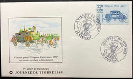 2 Enveloppes FDC De La Journée Du Timbre 1989 Avec Timbres N° 2577 Et 2578 Provenant Du Carnet - Cachet De Manosque - 1980-1989