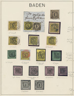 Baden - Marken Und Briefe: 1851/1868, Saubere, Meist Gestempelte Sammlung Von 97 Marken Mit Allen Ha - Autres & Non Classés