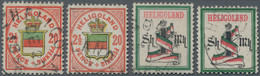 Helgoland - Marken Und Briefe: 1867/1879, Gestempelte Partie Von 40 Marken, Unterschiedliche Erhaltu - Heligoland