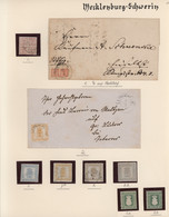 Mecklenburg-Schwerin - Marken Und Briefe: 1856/1867, Kleine Sammlungspartie Auf Albumblatt, Dabei Mi - Mecklenburg-Schwerin