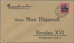 Deutsche Besetzung I. WK: 1915/1918, Partie Von Ca. 33 (philatelistischen) Briefen Und Karten Mit Be - Bezetting 1914-18