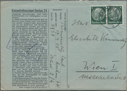 KZ-Post: 1940/1944, Partie Von Zwölf KZ-Post-Belegen, Dabei DACHAU Fünf Briefe Je Mit Inhalt Sowie Z - Covers & Documents