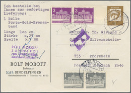 Bundesrepublik - Privatganzsachen: 1961/1964, 7 Pf Braun 'Hl. Elisabeth', Drucksachenkarte 'ROLF MOR - Andere & Zonder Classificatie