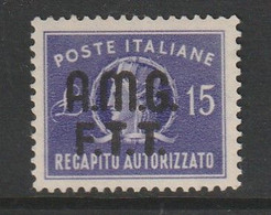 TRIESTE - Zone A - Timbre Expres N°8 ** (1949) - Poste Exprèsse